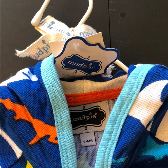 Mud Pie Shark Tank Shark Hooded One Piece - Picture 3 of 9